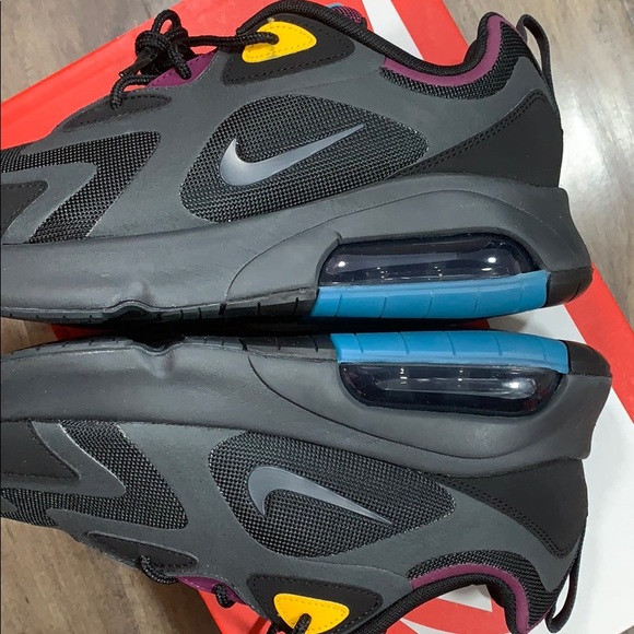 NIKE AIR MAX 200 Bl/Anthracite-Bordeaux - Picture 5 of 16